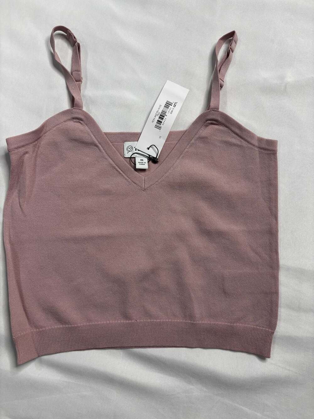 The Drop Women's Roni V-Neck Knit Camisole Tank Top Pink Size XS